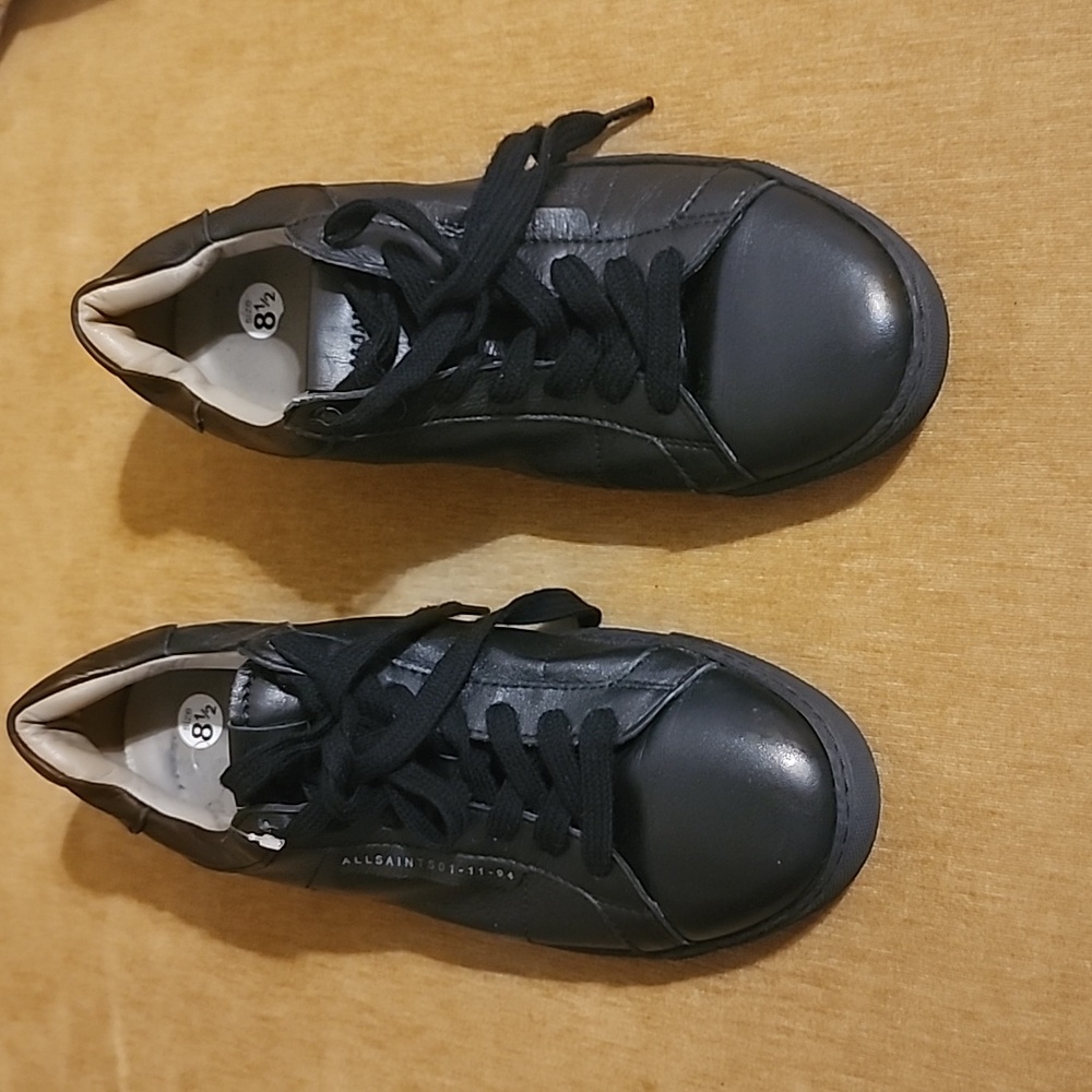 All Saints Black Leather Shoes